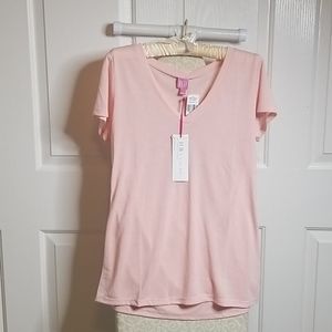 Pink V neck top